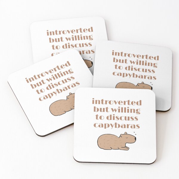 Item preview, introverted but willing to discuss capybaras  designed and sold by Alexa5454.