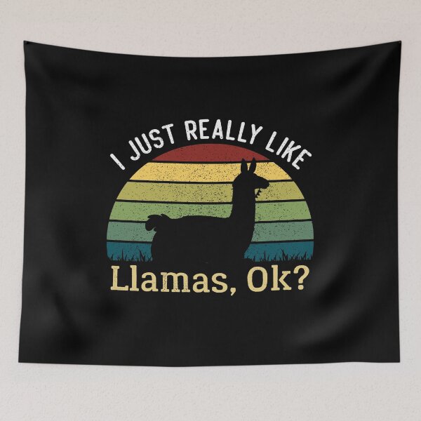 Item preview, I Just Really Like Llamas Ok, Llama Lover Vintage designed and sold by AEOPIN.