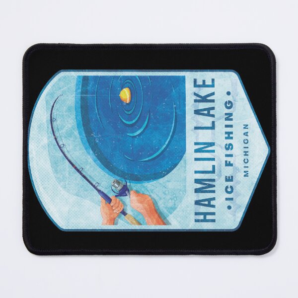 Item preview, Hamlin Lake Ice Fishing Michigan designed and sold by JordanHolmes.