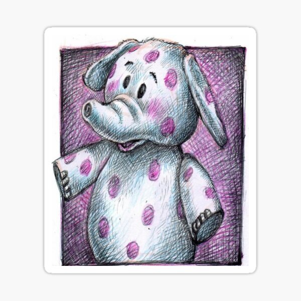 Spotted Pink Elephant | DreamscapesbyTeresa Sticker