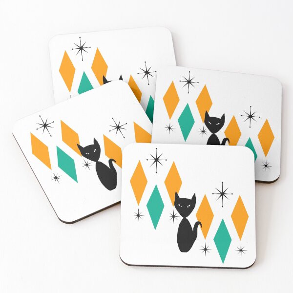 Item preview, Mid Century Modern Eames Era Cat Diamantes Starbursts designed and sold by Itaya Art.