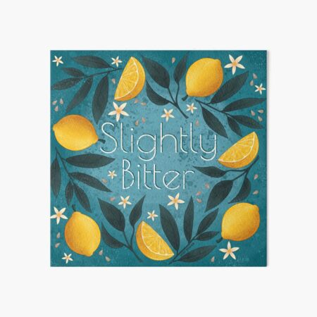 Slightly bitter lemons on teal Art Board Print