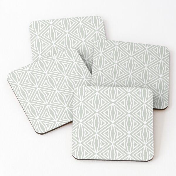 Item preview, Smoked Sage and White Diamond Shape Tile Pattern 3 Pairs DV 2022 Popular Colour Favored One 0455 designed and sold by ColorOfTheYears.
