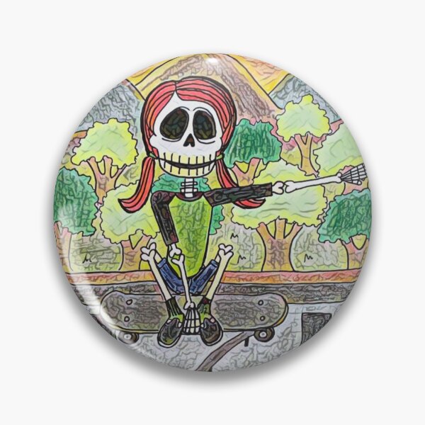 Artikelvorschau, Lively Bones Skater Girl entworfen und verkauft von LuvbuzzArt.