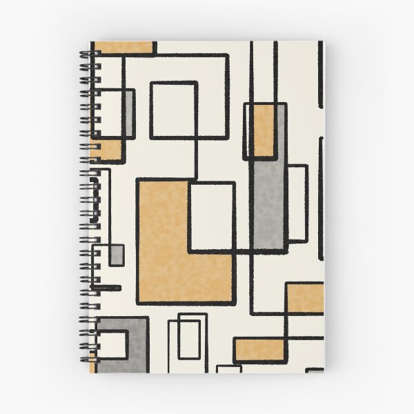 Item preview, Piet Composition - Mid-Century Modern Minimalist Geometric Abstract in Muted Mustard Gold, Gray, and Cream designed and sold by kierkegaard.