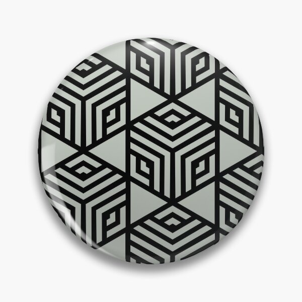 Artikelvorschau, Black and Smoked Sage Stripe Cube Tile Pattern Pairs DV 2022 Popular Colour Favored One 0455 entworfen und verkauft von ColorOfTheYears.