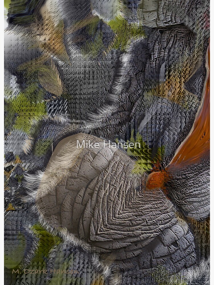 Thumbnail 2 of 2, Art Board Print, Blue Slate Abstract designed and sold by OzarkAkerzFarm.