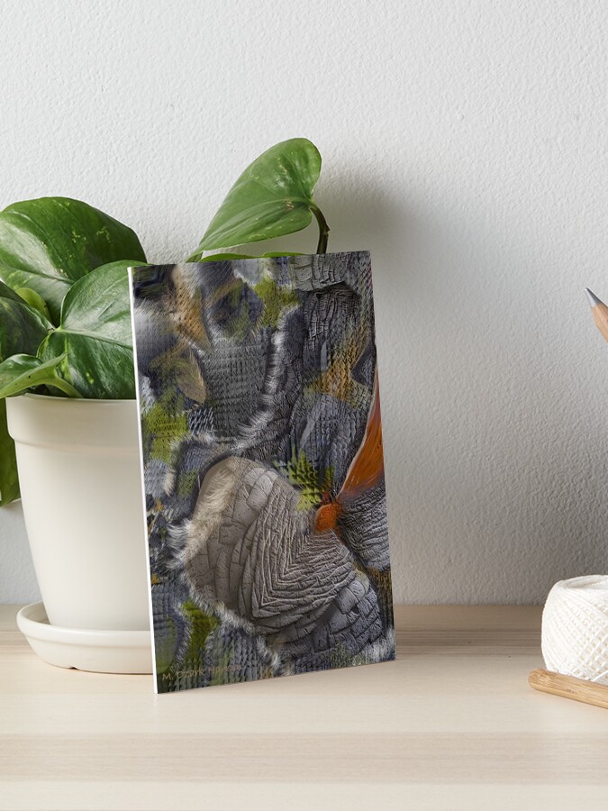 Thumbnail 1 of 2, Art Board Print, Blue Slate Abstract designed and sold by OzarkAkerzFarm.