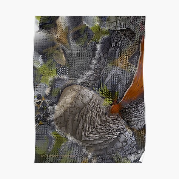 Blue Slate Abstract Poster