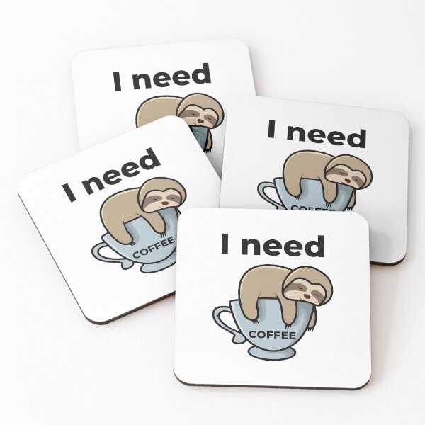 Item preview, I Need Coffee Sloth designed and sold by tall-beets.