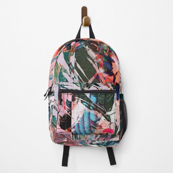 Item preview, Wildflower: A vibrant abstract floral design in pinks, greens, and orange by Alyssa Hamilton Art designed and sold by Alyssa Hamilton Art.