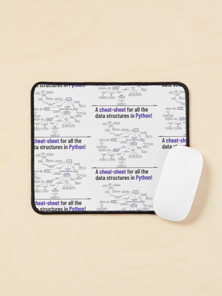 "A Python Cheet Sheet" Mouse Pad for Sale by coolkiwie | Redbubble