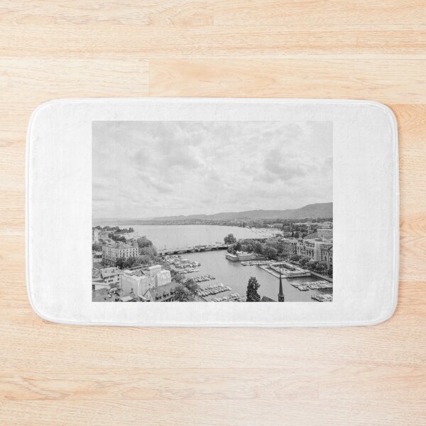 Item preview, Lake Zurich from Grossmunster Church, Zurich, Switzerland - Black & White designed and sold by ywphotos.