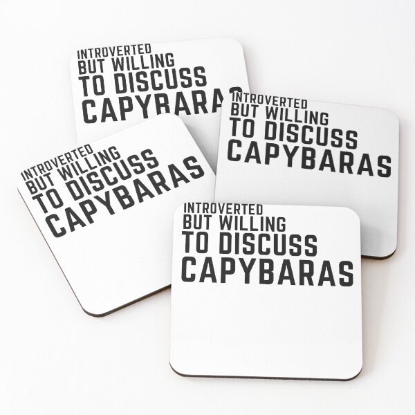 Item preview, Introverted but willing to discuss capybaras, funny capybara, cute hamster  designed and sold by oufa.