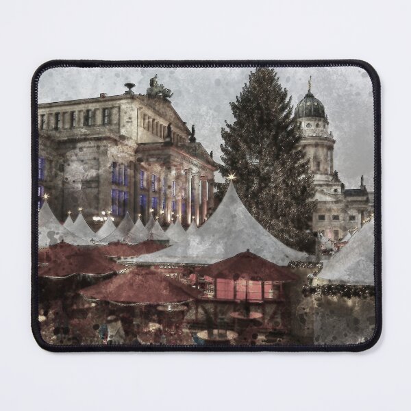 Item preview, Vintage Berlin Christmas Market watercolor designed and sold by TwoSmallPtatoes.