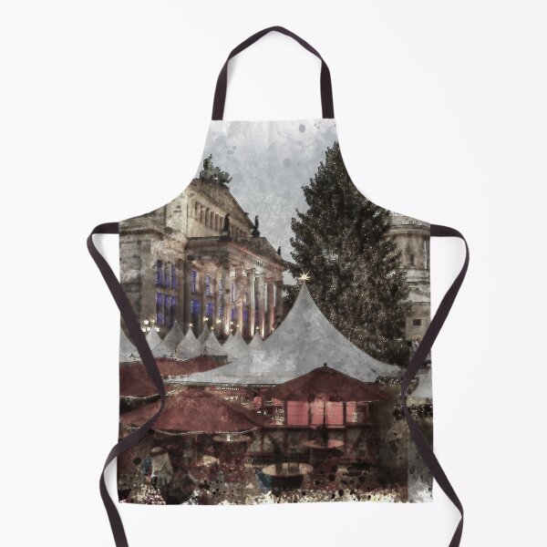Item preview, Vintage Berlin Christmas Market watercolor designed and sold by TwoSmallPtatoes.