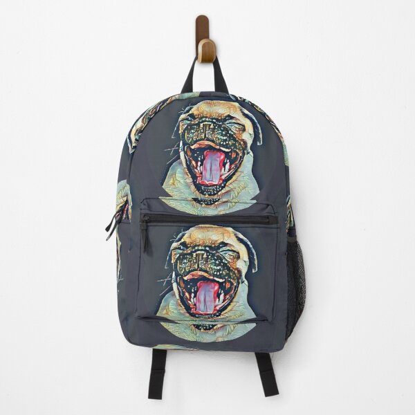 Item preview, Abstract Funny Pug Puppy on Grey – Abstract Art designed and sold by fowons.