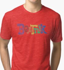 Beatnik Retro Distressed Tri-blend T-Shirt