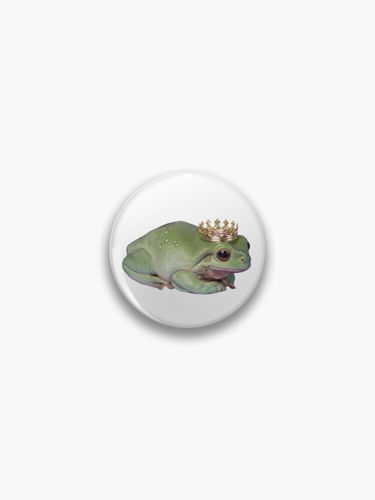 Frog With Crown, Cute Sitting Realistic Frog with Crow, Prince Frog | Pin