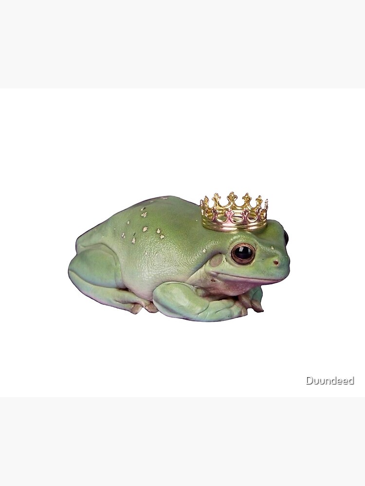 Frog With Crown, Cute Sitting Realistic Frog with Crow, Prince Frog Mouse  Pad for Sale by Duundeed