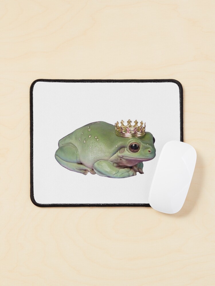 Frog With Crown, Cute Sitting Realistic Frog with Crow, Prince Frog Mouse  Pad for Sale by Duundeed