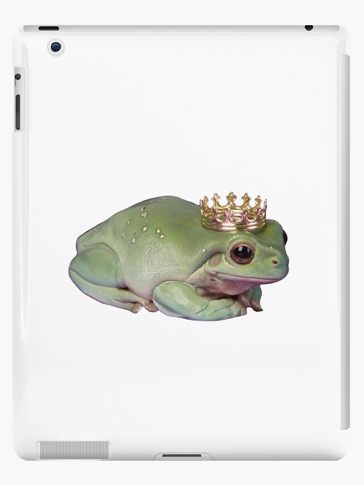 Frog With Crown, Cute Sitting Realistic Frog with Crow, Prince Frog iPad  Case & Skin for Sale by Duundeed