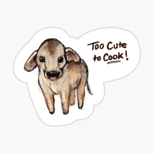 Artikel-Vorschau von Zu niedlich zu kochen - vegane Kuh-Illustration, designt und verkauft von PaperCounty.