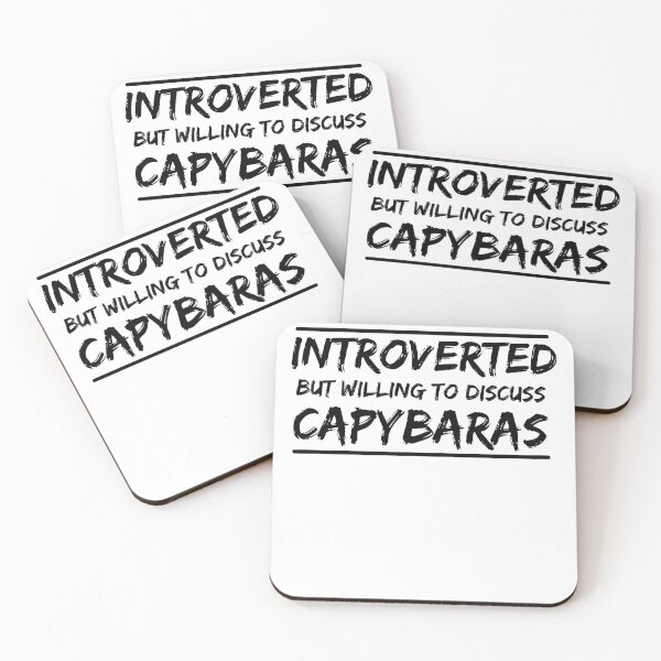 Item preview, Introverted but willing to discuss capybaras, funny capybara, cute hamster  designed and sold by oufa.