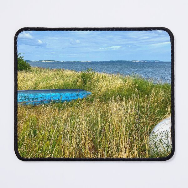 Item preview, Old, blue, wooden boat on the beach along the Baltic Sea designed and sold by Michael Brewer.