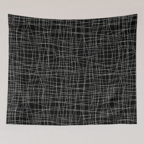 Item preview, Black and Cream Abstract Mosaic Grid Pattern Pairs 2022 Popular Colour Twinkle Twinkle 0355 designed and sold by ColorOfTheYears.