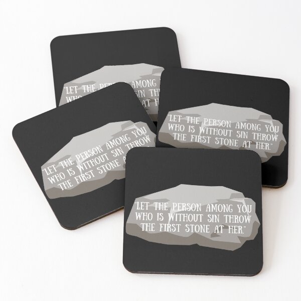 Item preview, Woman caught in adultery, "Let the person among you without sin throw the first stone at her," said Jesus designed and sold by CheekyGrace.