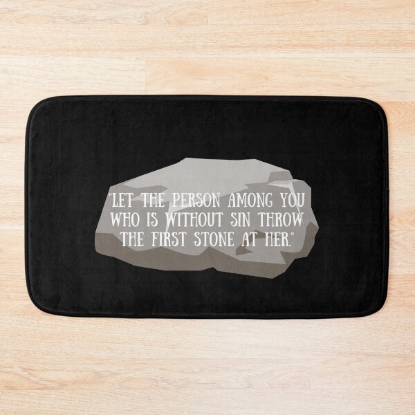 Item preview, Woman caught in adultery, "Let the person among you without sin throw the first stone at her," said Jesus designed and sold by CheekyGrace.