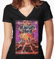 Raisin Hell Women's Fitted V-Neck T-Shirt