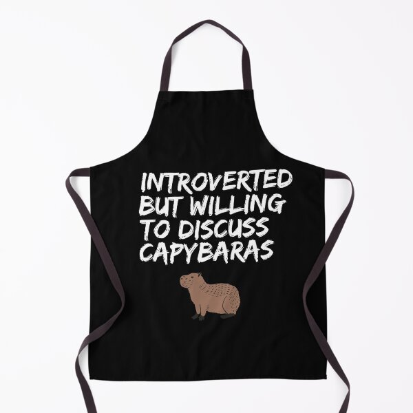 Item preview, Introverted but willing to discuss capybaras, funny capybara, cute hamster  designed and sold by oufa.