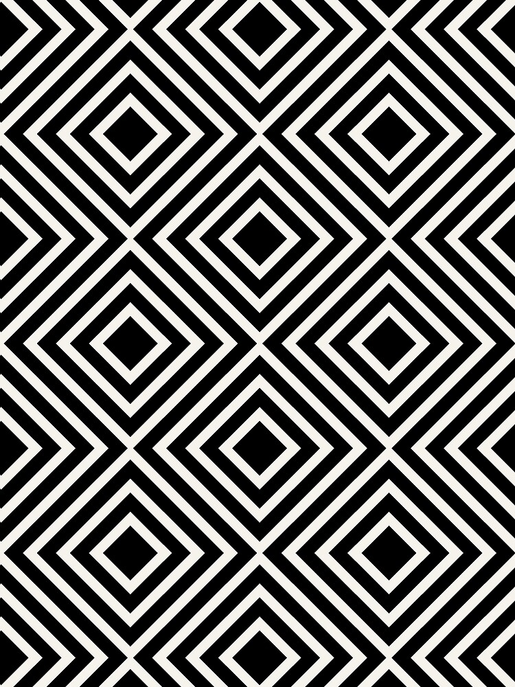 Thumbnail 3 von 3, Tuch, Black and Cream Minimal Square Line Art Pattern Pairs 2022 Popular Colour Twinkle Twinkle 0355 designt und verkauft von ColorOfTheYears.