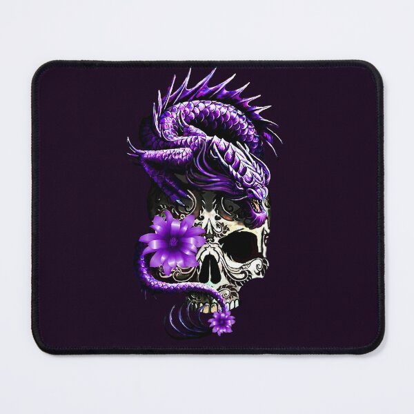 Item preview, Skull and Purple Dragon designed and sold by Gothic Fantasy.