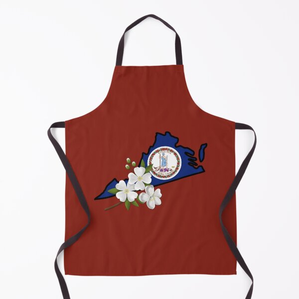 Item preview, State of Virginia Flag with State Flower Flowering Dogwood (Red) designed and sold by Gsallicat.