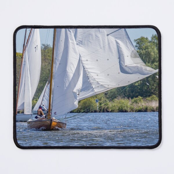 Item preview, Head on view of sailing boat on Wroxham Broad, Norfolk designed and sold by yackers1.