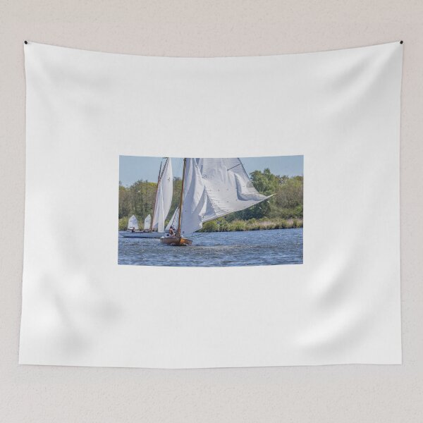 Item preview, Head on view of sailing boat on Wroxham Broad, Norfolk designed and sold by yackers1.