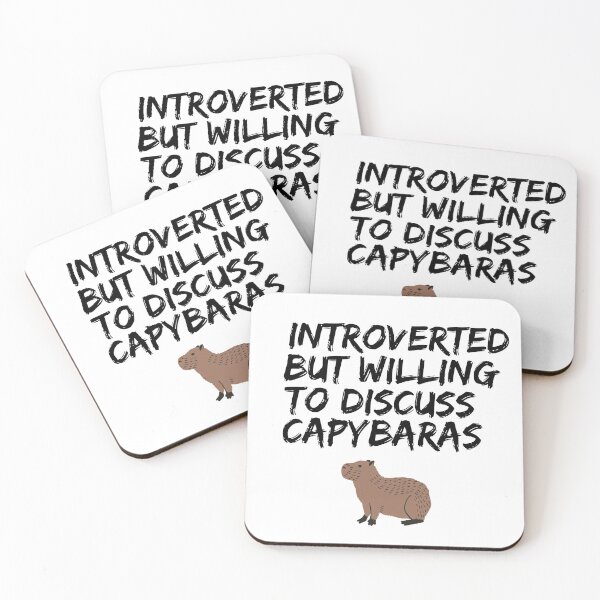 Item preview, Introverted but willing to discuss capybaras, funny capybara, cute hamster  designed and sold by oufa.