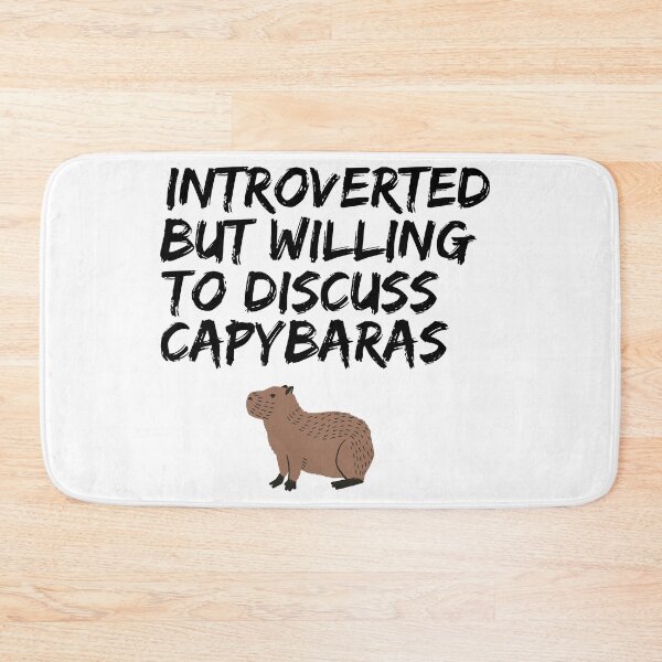 Item preview, Introverted but willing to discuss capybaras, funny capybara, cute hamster  designed and sold by oufa.