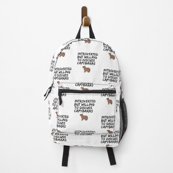 Item preview, Introverted but willing to discuss capybaras, funny capybara, cute hamster  designed and sold by oufa.