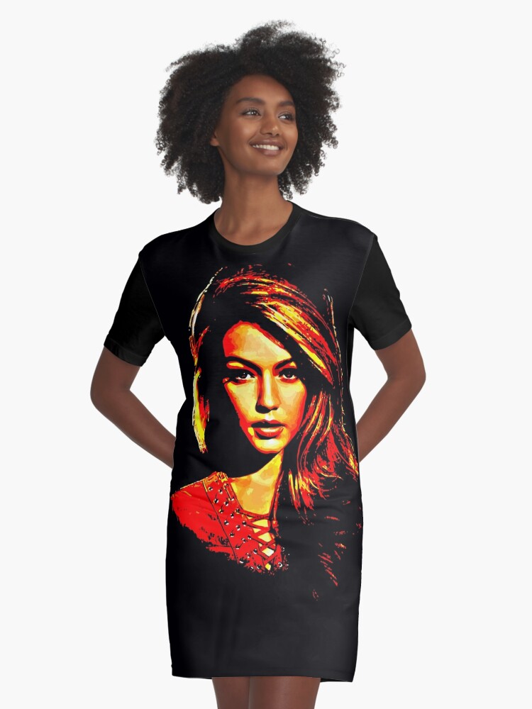 Gigi Hadid Art Graphic T Shirt Dress By Ryanhadid20