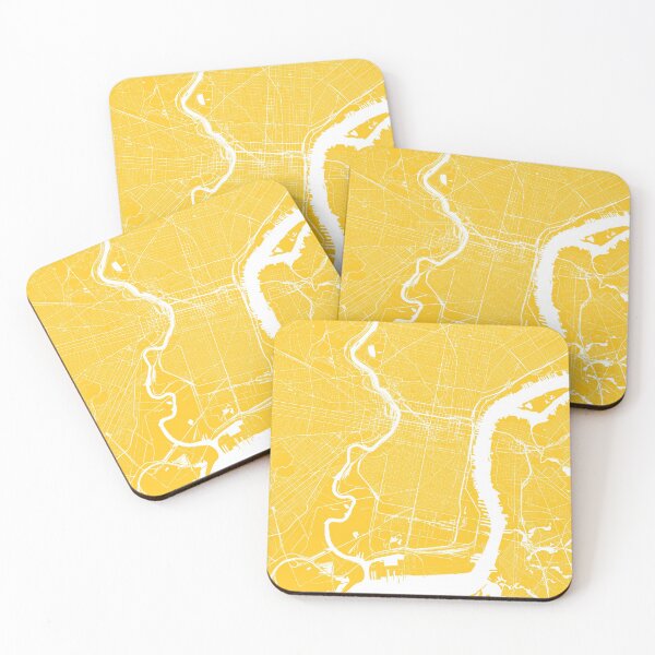 Item preview, Philadelphia, Pennsylvania, City Map - Yellow designed and sold by helloadventure.