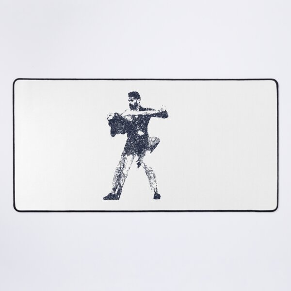 Dance couple 3 - Blue ink Desk Mat
