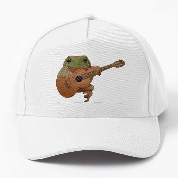 Aperçu de l'œuvre Grenouille jouant à la guitare, jolie grenouille jouant au ukulélé, jolie grenouille assise, grenouille assise, grenouille réaliste assise et jouant de la guitare créée et vendue par Duundeed.