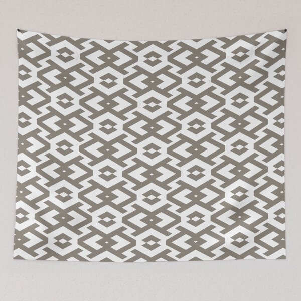 Item preview, Brown and White Art Deco Geometric Shape Pattern - 2022 Popular Colour Fireplace Mantel 0569 designed and sold by ColorOfTheYears.