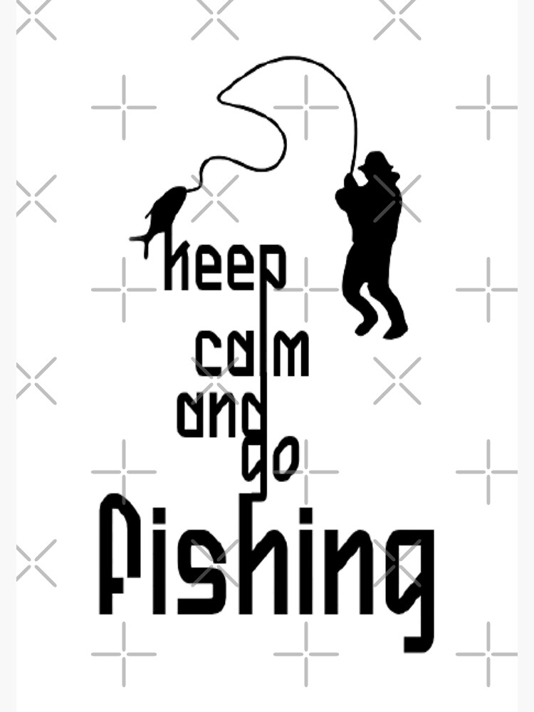 Fishing Gift Keep Calm And Go Fishing Quote Funny Fisher Gag Tapestry