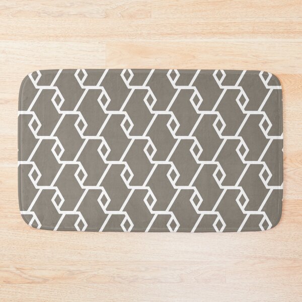 Item preview, Brown and White Diamond Line Shape Tile Pattern - 2022 Popular Colour Fireplace Mantel 0569 designed and sold by ColorOfTheYears.