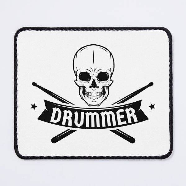 Item preview, Skull With Drumsticks For Drummer designed and sold by playloud.